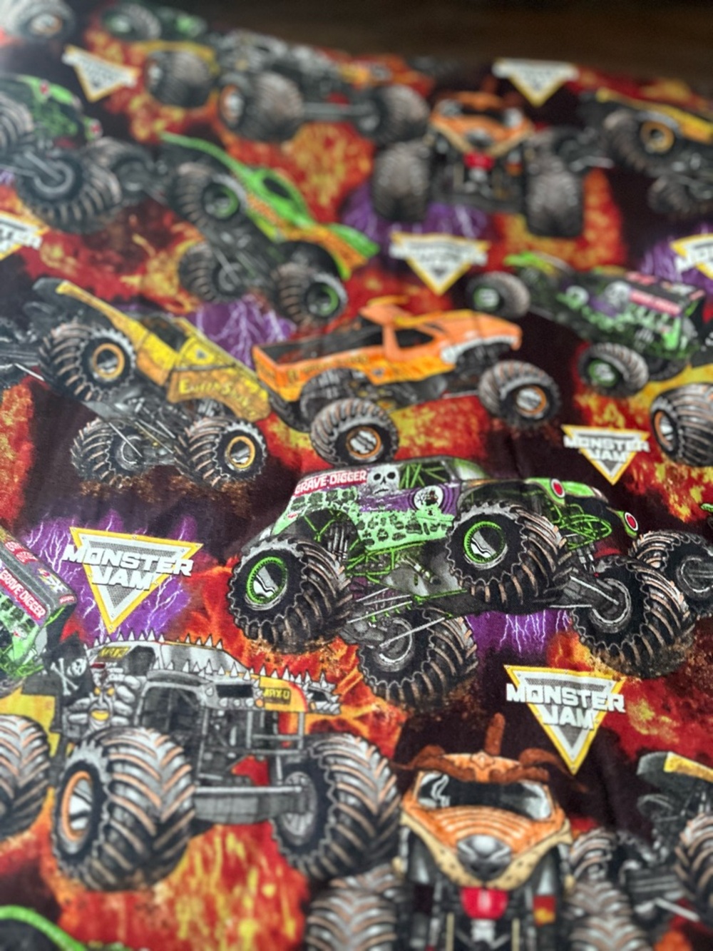 2 Vintage Monster Jam Monster Foot Truck Curtains 38 in x 84 in